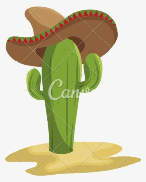 In The Desert Clipart Mexican Cactus - Cactus With A Hat #2984054