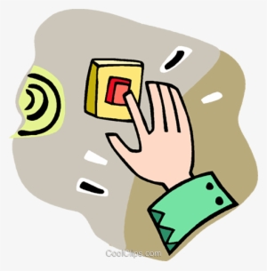 Door Bell Royalty Free Vector Clip Art Illustration - Door Bell Clipart Png #2985274