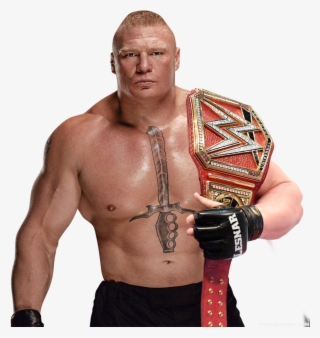 Wwe Wrestlers Png - Brock Lesnar With Universal Championship - Free ...