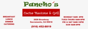 Pancho's Cocina Mexicana And Grill - Mexican Cuisine #2986498