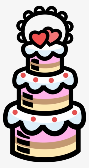 Vector Illustration Of Three-tiered Wedding Cake Dessert - Supervore123 #2986555