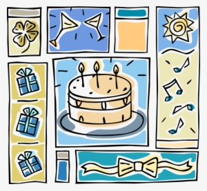 Vector Illustration Of Party Celebration With Birthday #2986616