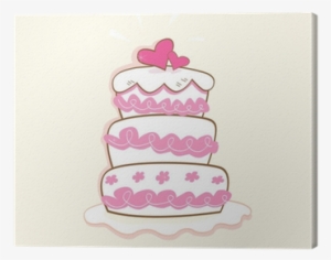 Pink Decorative Sweet Cake - Cake Vector #2986720