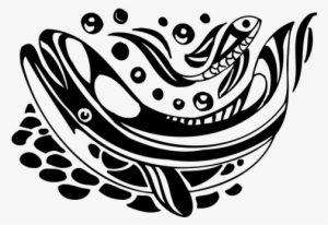 Vinilo Decorativo Tattoo Dos Peces Tribales - Pink Fish Design Beach Towel #2987405