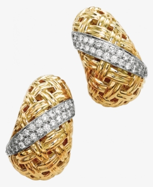 18kt Yellow Gold And Platinum Vannerie Diamond Accent #2988717