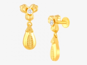 Triple Petals Gold Earrings - Gold #2988959