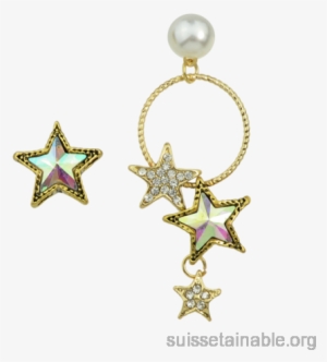 Women Faux Pearl Asymmetric Star Earrings #2989065 Women Faux Pearl Asymmetric Star Earrings #2989065