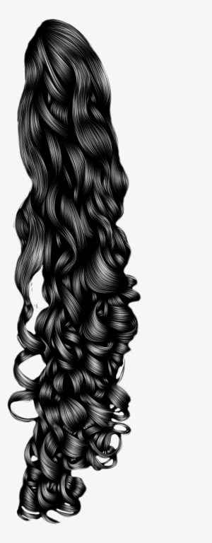 Png Pelo De Colores - Long Curly Ponytail Png #2990298