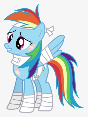Png Download Bandaid Clipart Rainbow - Rainbow Dash Bandaged Wing #2990526