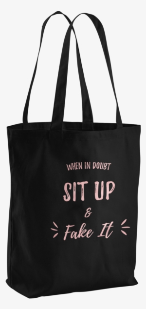 Sit Up & Fake It Canvas Tote - Tote Bag #2990913