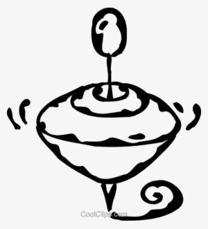 Spinning Top Royalty Free Vector Clip Art Illustration - Top Clipart Black And White Png #2991259