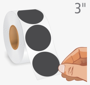 Black Circular Color Coded 1000 Labels/roll #2991359