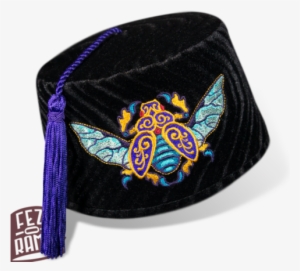 Flying Scarab Fez - Embroidery #2991499