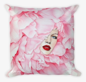 Blushing Nectar Square Print Pillow - Drawing #2991538