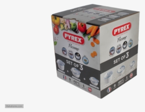 Pyrex Set Of Three Flame Vitro-ceramic Casserole Set #2991998