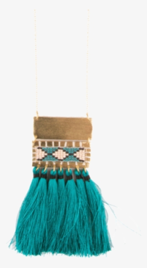 Boho Tassel Necklace Teal - Necklace #2992080