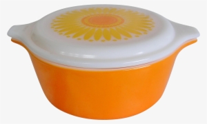 Pyrex Daisy Or Sunflower Covered Cinderella Casserole - Lid #2992789