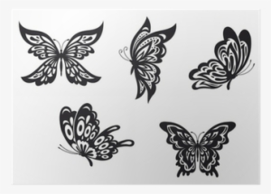 Black Butterfly Tattoo For Wrist Designs #2993292