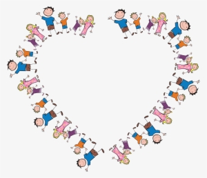 Free Clipart Of A Heart Frame Made Of Stick Family - Happy International Mother's Day #2993442