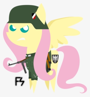 Facelesssoles, Clothes, Fluttershy, Helmet, Mp-40, - Portable Network Graphics #2993633