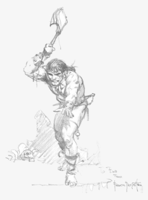 The Conan We Are Presented With Is Likely A Lawful - Frank Frazetta Sketches #2994463