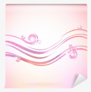 Abstract Pink Background With Waves And Swirls - Illustration #2995546