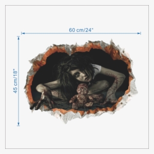 Horror Face Room Decor 3d Wall Stickers - Lovfa 3d Halloween Horror Wall Sticker Scary Bloody #2996003