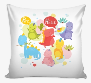 Cute Dinosaurs - Let That Shit Go Pillow #2996147