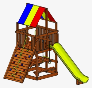 Clubhouse Design Style * Square Base With Sandbox, - Clubhouse Swing Set #2997554