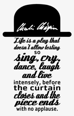 Charlie Chaplin Quote Wall Sticker - Ore Pet Eva Diner Dog Placemat, Red #2997557