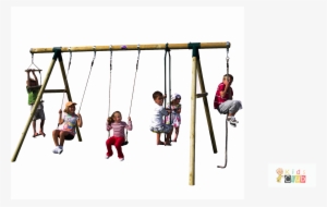 Plum Orang-utan Wooden Garden Swing Set #2997574