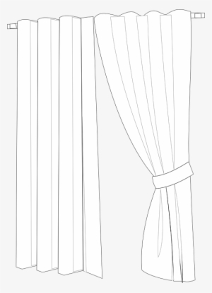 Curtains Drapery Fabric - Curtain Outline #2997787