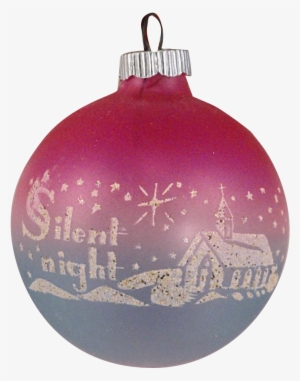 Beautiful & Rare Vintage Silent Night Unsilvered Stencil - Christmas Ornament #2998525