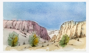 Panorama Drawing Watercolour #30005