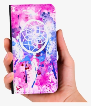 Dream Catcher Water Color Pu Leather Wallet For Iphone - Wallet #30698