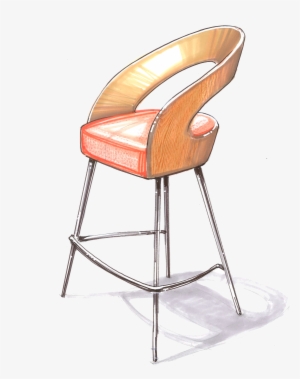 Chair Bar Stool Watercolor Painting Sketch - Furniture Sketches #31253