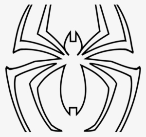 Spiderman Spider Logo Outline For Pumpkin Carving - Araña De Spiderman Para Colorear #31299