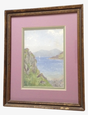 Ord, Impressionist Landscape Scottish Loch With Sail - Watercolor Painting #32720