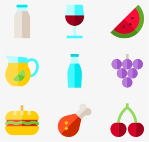Colored Bullets Icons Png - Food Vector Icon Png #32914