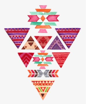 Pattern Boho Bohemian Sticker Watercolor Geometric - Clip Art #33100