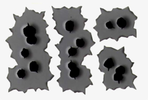 Bullet Shot Hole Png Image - Rapid Fire Bullet Holes Sticker Sheet #33430