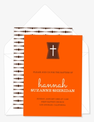 Mod Cross Orange Invitation - Paper #34523
