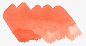 Orange Transparent Watercolour - Transparent Background Brush Stroke Png #34568