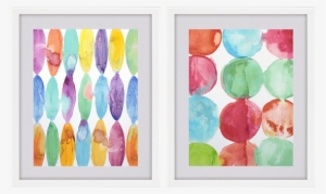 Canoe/circlet Pk/2 - Harriet Bee 'circlet' 2 Piece Framed Print Set #35573