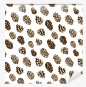 Watercolor Pattern Of Pine Cones, Christmas Trees And - Christmas Day #36276