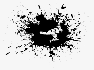 Black Paint Splash Png Clip Royalty Free Stock - Broken Heart Black And White #36316