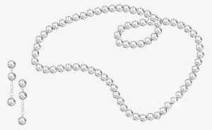 Diamond Necklace And Earrings Png Picture Gallery - String Of Pearls Clipart #36445