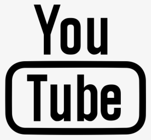 Youtube Clipart Black And White - Youtube Icon Outline Png #36486