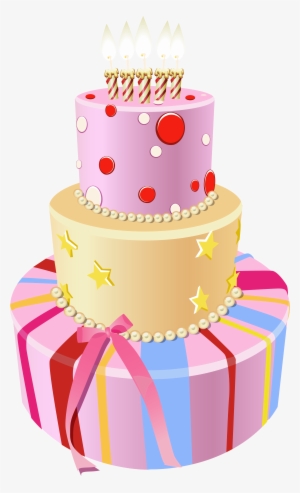 Jpg Black And White Pink Cake Png Image Gallery Yopriceville - Birthday Cake File Png #37127