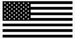 American Flag Black Vector #37149